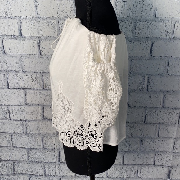white house black market off shoulder top